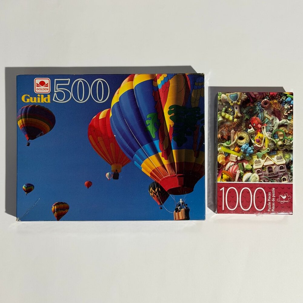 Lot of 2 NEW Jigsaw Puzzles Golden Guild 500 Piece & Cardinal 1000 Piece
